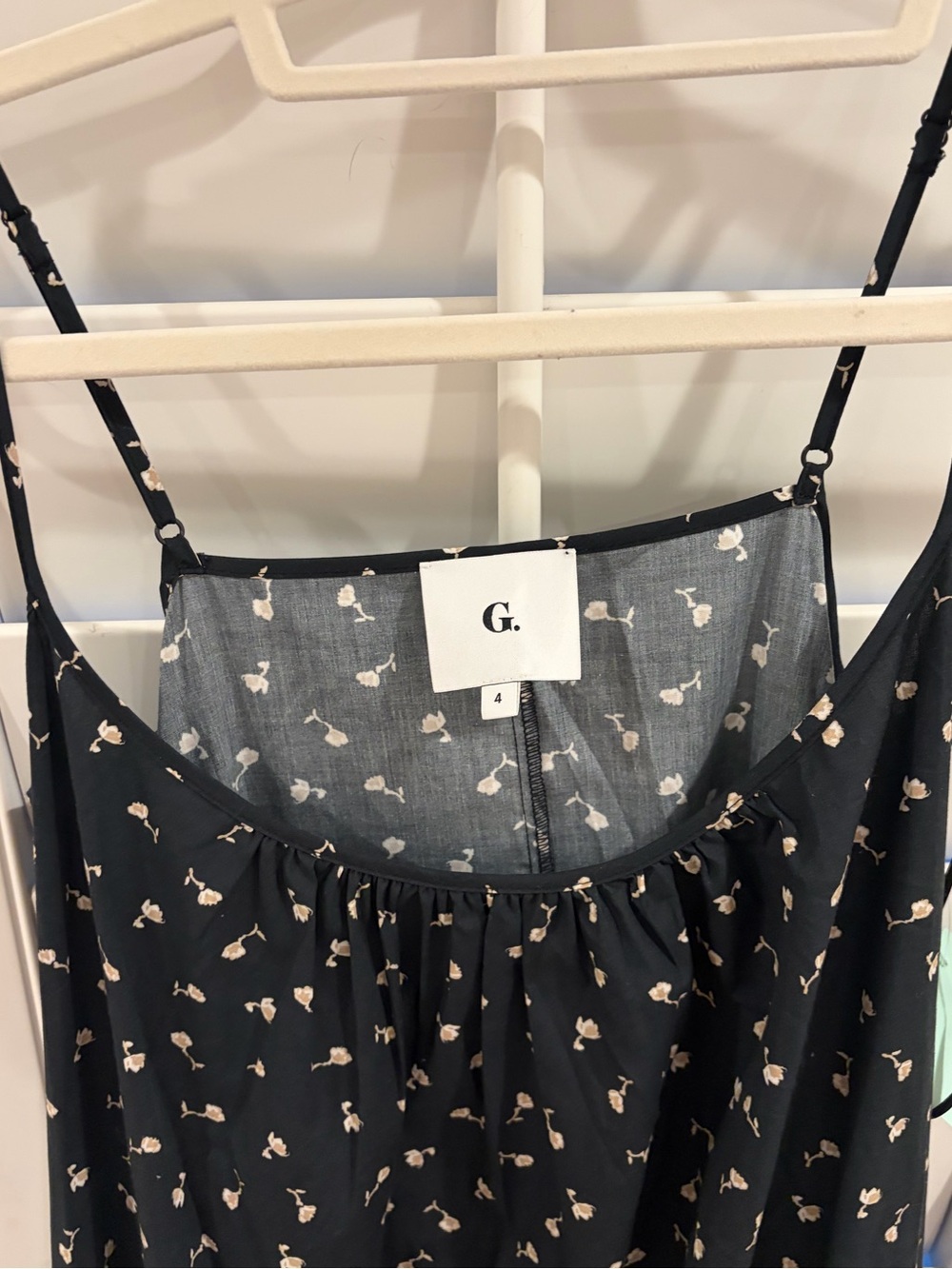 G. Label by goop "Gwyn" Black Floral Tie-Waist Maxi Dress